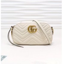 Gucci GG Marmont small matelasse shoulder bag GU447632A-white