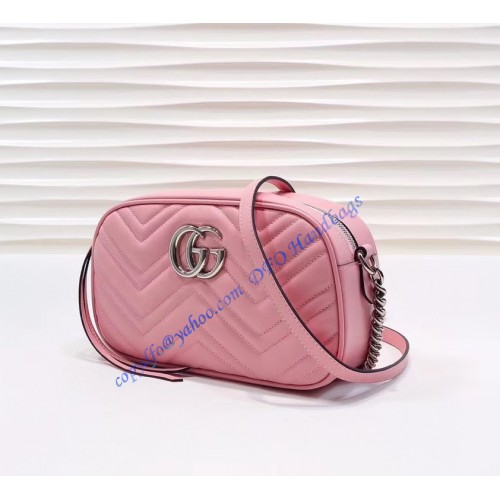 Gucci GG Marmont small matelasse shoulder bag GU447632B-pink – LuxTime ...