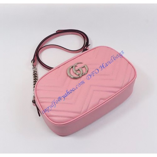 Gucci GG Marmont small matelasse shoulder bag GU447632B-pink – LuxTime ...