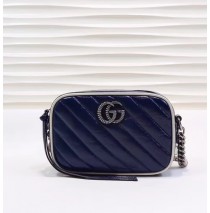 Gucci GG Marmont Matelasse Mini Bag GU448065-blue-white