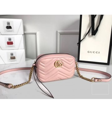 Gucci GG Marmont Matelasse Mini Bag GU448065A-pink