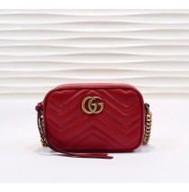 Gucci GG Marmont Matelasse Mini Bag GU448065A-red