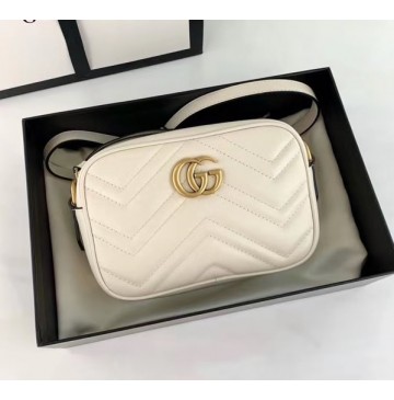 Gucci GG Marmont Matelasse Mini Bag GU448065A-white