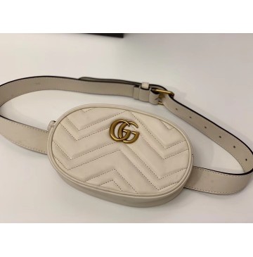 Gucci GG Marmont Matelasse Leather Belt Bag GU476434-beige
