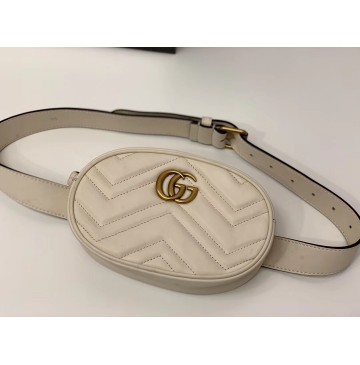 Gucci GG Marmont Matelasse Leather Belt Bag GU476434-beige – LuxTime ...