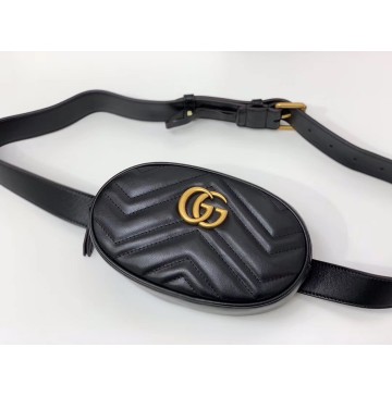 Gucci GG Marmont Matelasse Leather Belt Bag GU476434-black – LuxTime ...
