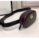 Gucci GG Marmont Matelasse Leather Belt Bag GU476434-black-red