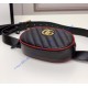 Gucci GG Marmont Matelasse Leather Belt Bag GU476434-black-red