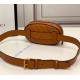 Gucci GG Marmont Matelasse Leather Belt Bag GU476434-brown-black