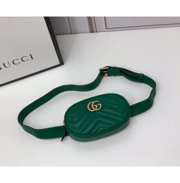 Gucci GG Marmont Matelasse Leather Belt Bag GU476434-green