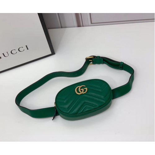 Gucci GG Marmont Matelasse Leather Belt Bag GU476434-green – LuxTime ...