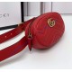 Gucci GG Marmont Matelasse Leather Belt Bag GU476434-red