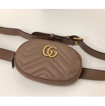 Gucci GG Marmont Matelasse Leather Belt Bag GU476434-tan