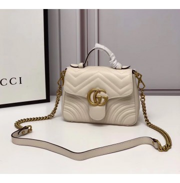 Gucci GG Marmont Mini Top Handle Bag GU547260-beige