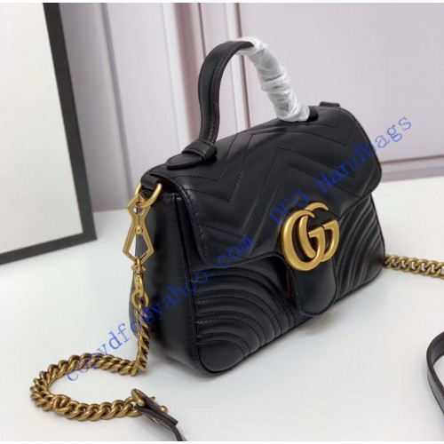 Gucci GG Marmont Mini Top Handle Bag GU547260-black – LuxTime DFO Handbags