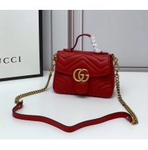 Gucci GG Marmont Mini Top Handle Bag GU547260-red