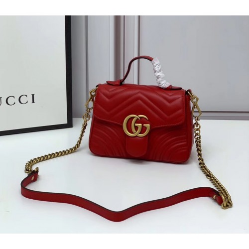 Gucci GG Marmont Mini Top Handle Bag GU547260-red – LuxTime DFO Handbags