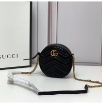 Gucci GG Marmont Mini Round Shoulder Bag GU550154-black