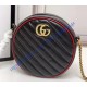 Gucci GG Marmont Mini Round Shoulder Bag GU550154-black-red