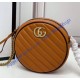 Gucci GG Marmont Mini Round Shoulder Bag GU550154-brown-black