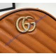 Gucci GG Marmont Mini Round Shoulder Bag GU550154-brown-black