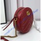 Gucci GG Marmont Mini Round Shoulder Bag GU550154-red