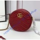 Gucci GG Marmont Mini Round Shoulder Bag GU550154-red