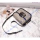 Gucci GG Supreme Horsebit 1955 shoulder bag GU602204C-black