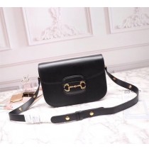 Gucci Leather Horsebit 1955 shoulder bag GU602204L-black