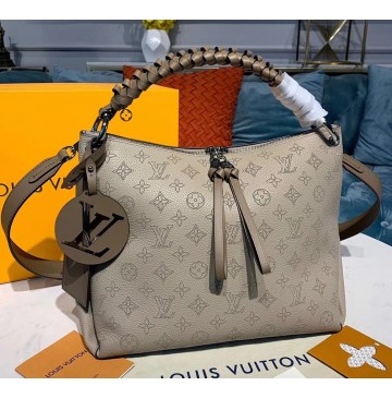 Louis Vuitton Mahina Beaubourg Hobo MM M56073-tan