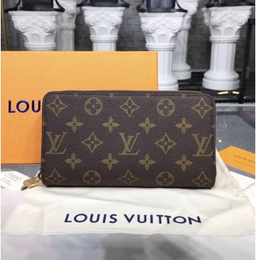 Louis Vuitton Monogram Canvas Double Zipper Wallet M61723