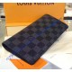 Louis Vuitton Damier Graphite Brazza Wallet N62665-black