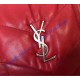 Saint Laurent LOULOU PUFFER Medium bag in quilted lambskin YSL577475B-red