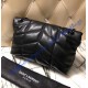 Saint Laurent LOULOU PUFFER Medium bag in quilted lambskin YSL577475C-black
