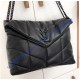 Saint Laurent LOULOU PUFFER Medium bag in quilted lambskin YSL577475C-black