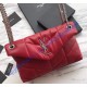 Saint Laurent LOULOU PUFFER Small bag in quilted lambskin YSL577476B-red