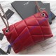 Saint Laurent LOULOU PUFFER Small bag in quilted lambskin YSL577476B-red