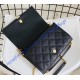 Saint Laurent BECKY chain wallet in quilted lambskin YSL585031-black