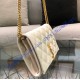 Saint Laurent BECKY chain wallet in quilted lambskin YSL585031-cream