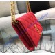 Saint Laurent BECKY chain wallet in quilted lambskin YSL585031-red