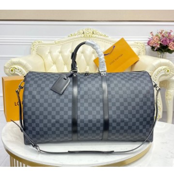 Louis Vuitton Damier Graphite Keepall 55 Bandouliere N41413