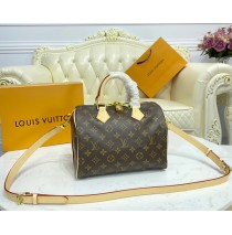 Louis Vuitton Monogram Canvas Speedy 25 with Shoulder Strap M40390