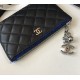 Chanel Quilted Coin Purse in Lambskin CW50168-B-black