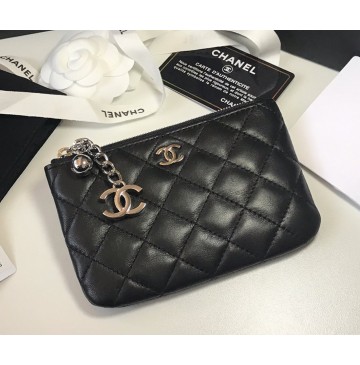 Chanel Quilted Coin Purse in Lambskin CW50168-B-black