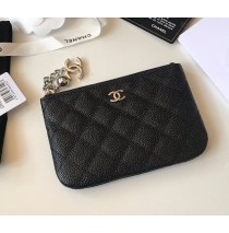 Chanel Quilted Coin Purse in Caviar Leather CW50168-BB-black