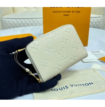 Louis Vuitton Monogram Empreinte Leather Zippy Coin Purse M60574-beige