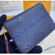 Louis Vuitton Monogram Empreinte Leather Zippy Coin Purse M60574-navy-blue