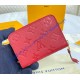 Louis Vuitton Monogram Empreinte Leather Zippy Coin Purse M60574-red