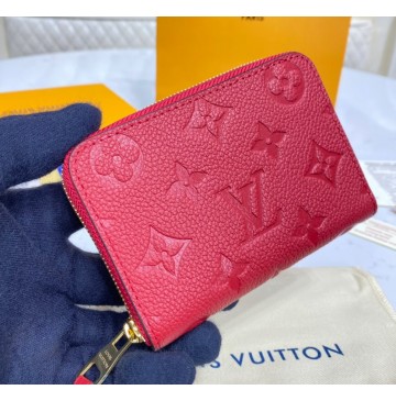 Louis Vuitton Monogram Empreinte Leather Zippy Coin Purse M60574-red