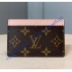 Louis Vuitton Monogram Canvas Card holder M60703-pink